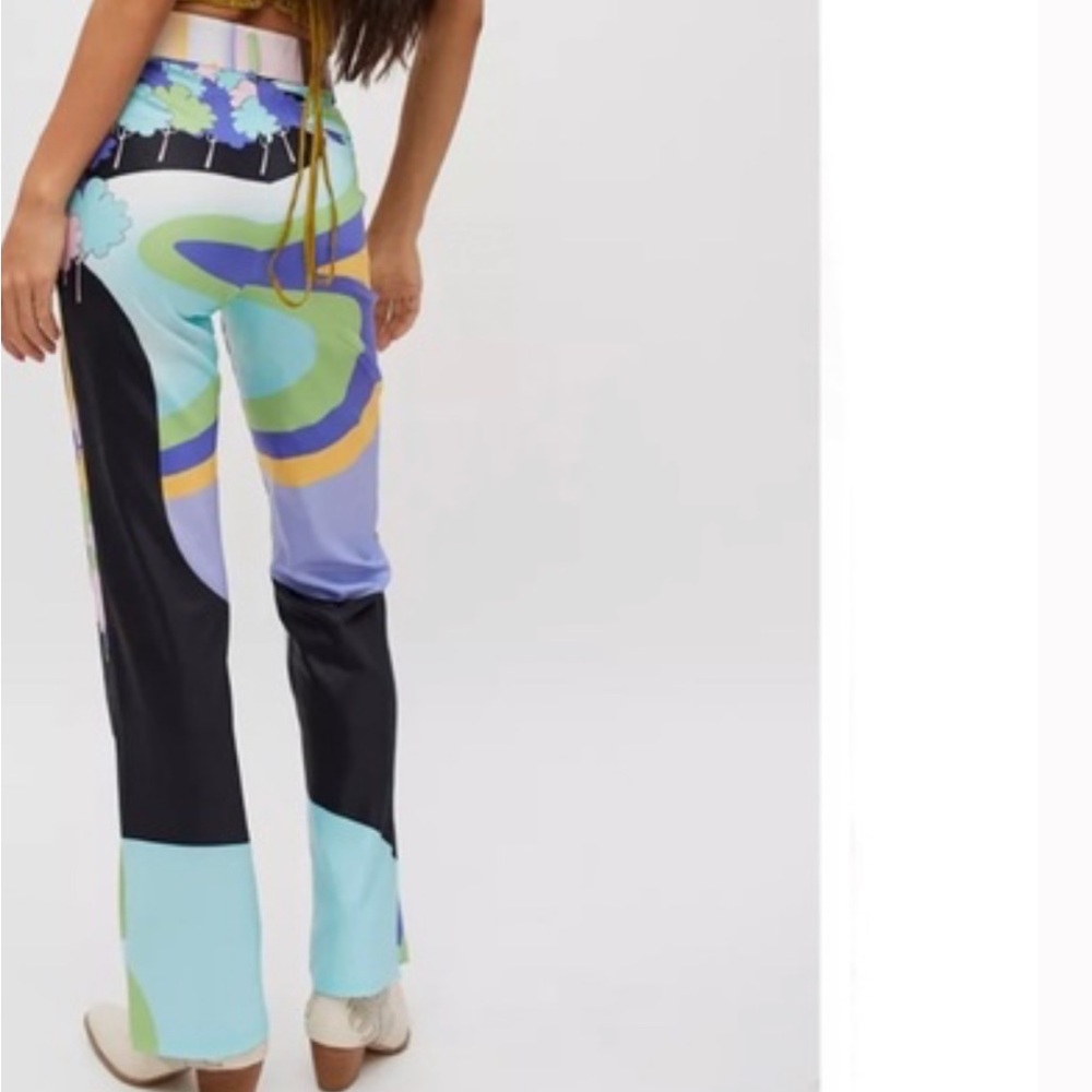 House of Sunny Vibrant Patterned Flare Pants